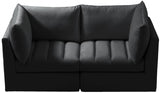 Jacob Black Velvet Modular Loveseat from Meridian - Luna Furniture