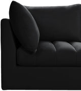 Jacob Black Velvet Modular Loveseat from Meridian - Luna Furniture