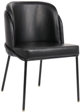 Jagger Black Faux Leather Dining Chair, Set of 2 from Meridian - Luna Furniture