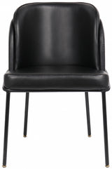 Jagger Black Faux Leather Dining Chair, Set of 2 from Meridian - Luna Furniture