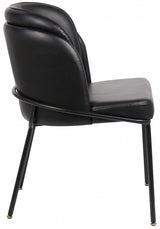 Jagger Black Faux Leather Dining Chair, Set of 2 from Meridian - Luna Furniture