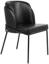 Jagger Black Faux Leather Dining Chair, Set of 2 from Meridian - Luna Furniture