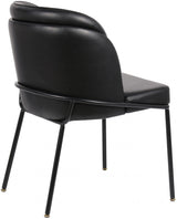 Jagger Black Faux Leather Dining Chair, Set of 2 from Meridian - Luna Furniture