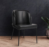 Jagger Black Faux Leather Dining Chair, Set of 2 from Meridian - Luna Furniture