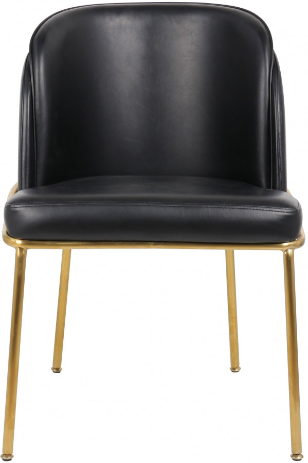 Jagger Black Faux Leather Dining Chair from Meridian - Luna Furniture