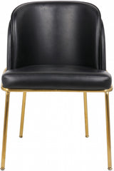 Jagger Black Faux Leather Dining Chair from Meridian - Luna Furniture