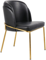 Jagger Black Faux Leather Dining Chair from Meridian - Luna Furniture