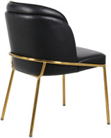 Jagger Black Faux Leather Dining Chair from Meridian - Luna Furniture