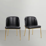 Jagger Black Faux Leather Dining Chair from Meridian - Luna Furniture