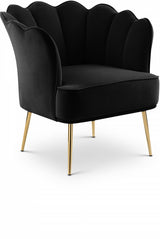 Jester Black Velvet Accent Chair from Meridian - Luna Furniture