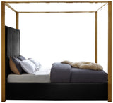 Jones Black Velvet King Bed from Meridian - Luna Furniture