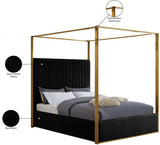 Jones Black Velvet King Bed from Meridian - Luna Furniture