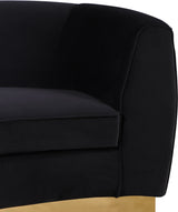 Julian Black Velvet Chair from Meridian - Luna Furniture