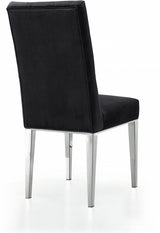 Juno Black Velvet Dining Chair, Set of 2 from Meridian - Luna Furniture