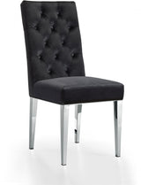 Juno Black Velvet Dining Chair, Set of 2 from Meridian - Luna Furniture