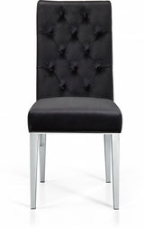 Juno Black Velvet Dining Chair, Set of 2 from Meridian - Luna Furniture