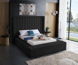 Kiki Black Velvet Full Bed from Meridian - Luna Furniture