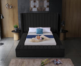 Kiki Black Velvet Full Bed from Meridian - Luna Furniture