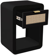 Langham Black Nightstand from Meridian - Luna Furniture