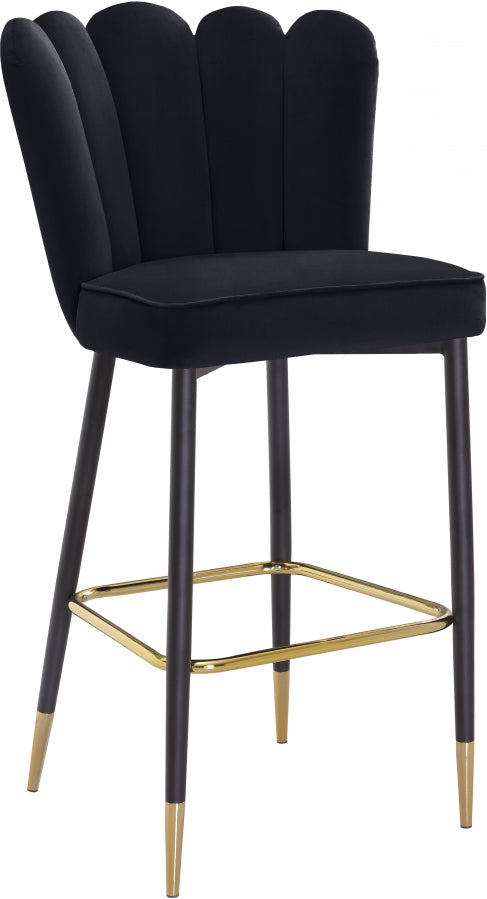 Lily Black Bar Stool, Set of 2 from Meridian - Luna Furniture