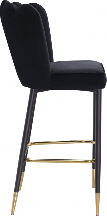 Lily Black Bar Stool, Set of 2 from Meridian - Luna Furniture