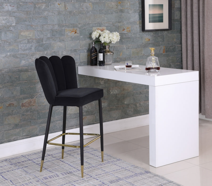 Lily Black Bar Stool, Set of 2 from Meridian - Luna Furniture