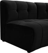 Limitless Black Modular Velvet 10-Piece Sectional from Meridian - Luna Furniture