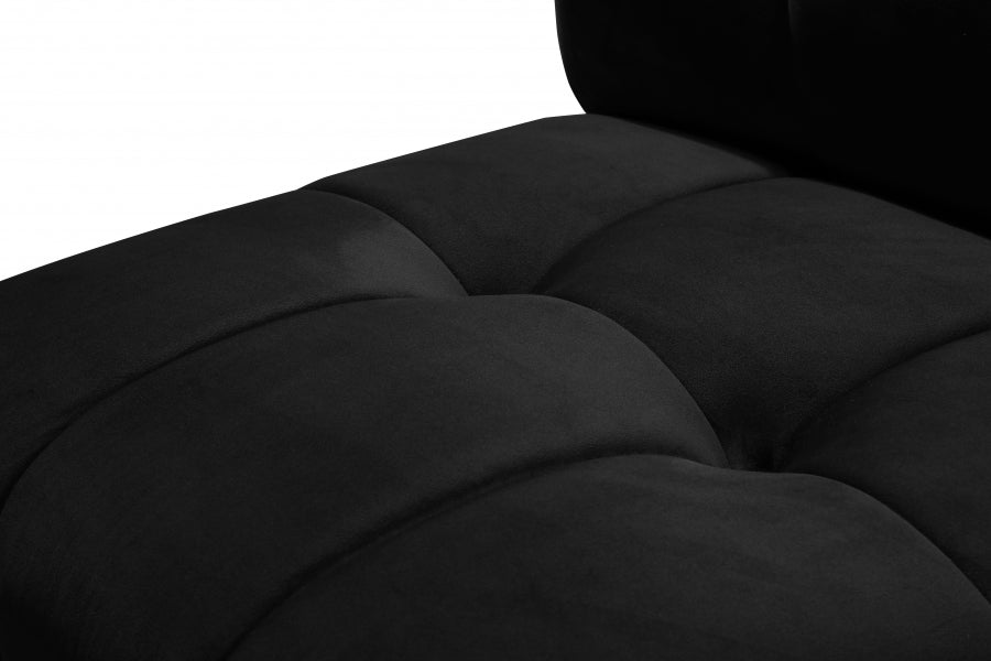 Limitless Black Modular Velvet 10-Piece Sectional from Meridian - Luna Furniture