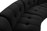 Limitless Black Modular Velvet 10-Piece Sectional from Meridian - Luna Furniture