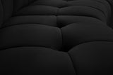 Limitless Black Modular Velvet 10-Piece Sectional from Meridian - Luna Furniture