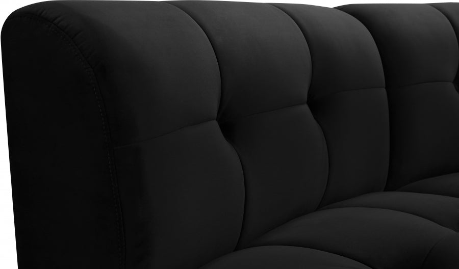 Limitless Black Modular Velvet 10-Piece Sectional from Meridian - Luna Furniture