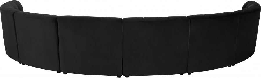 Limitless Black Modular Velvet 8-Piece Sectional from Meridian - Luna Furniture