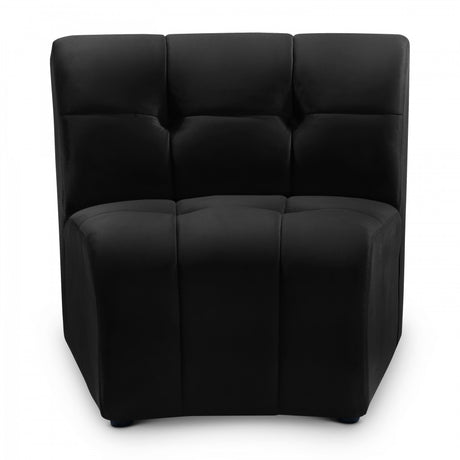 Limitless Black Modular Velvet Chair from Meridian - Luna Furniture