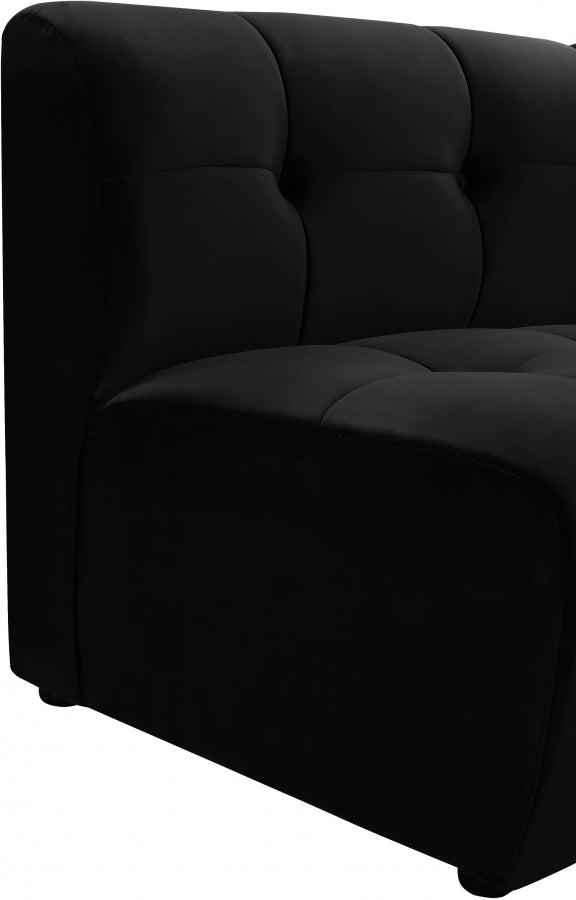 Limitless Black Modular Velvet Chair from Meridian - Luna Furniture