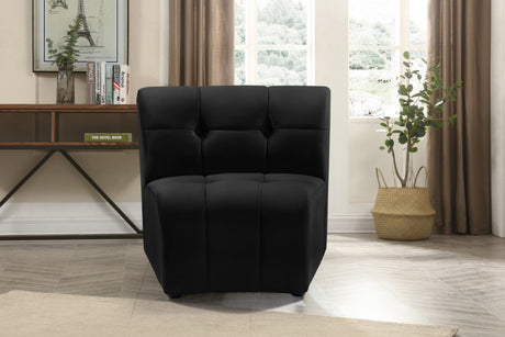 Limitless Black Modular Velvet Chair from Meridian - Luna Furniture