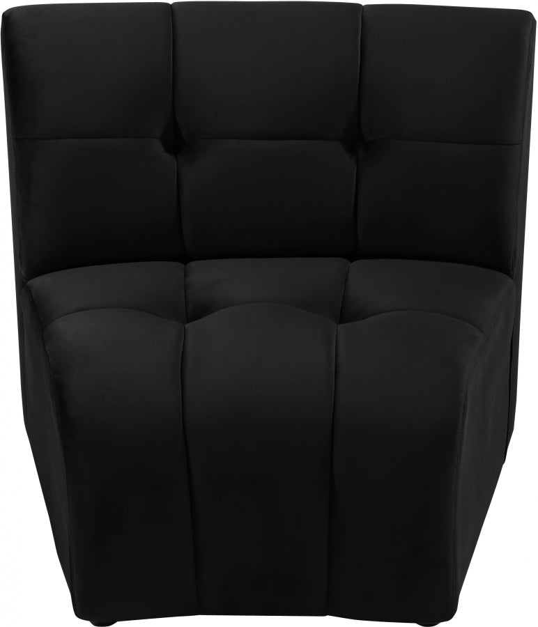 Limitless Black Modular Velvet Chair from Meridian - Luna Furniture