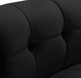 Limitless Black Modular Velvet Chair from Meridian - Luna Furniture