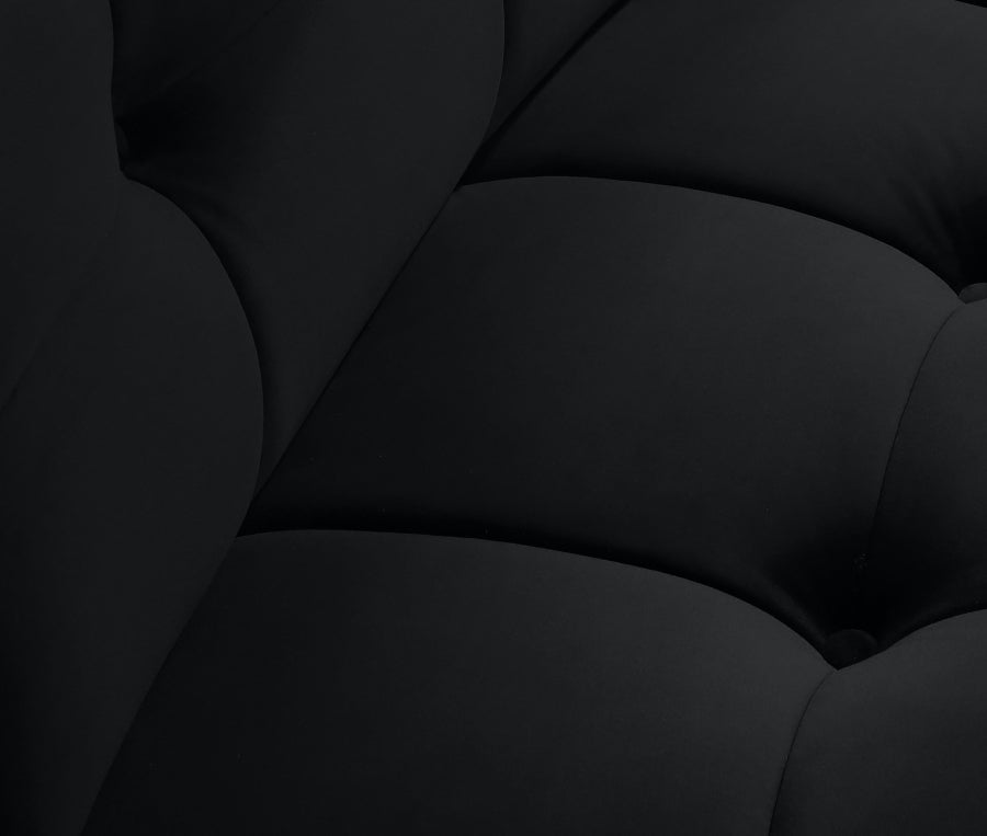 Limitless Black Modular Velvet Chair from Meridian - Luna Furniture