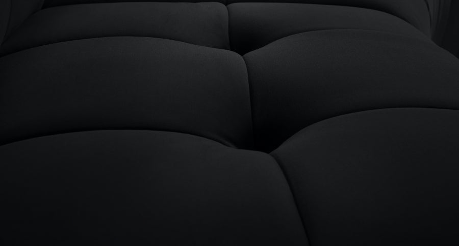 Limitless Black Modular Velvet Chair from Meridian - Luna Furniture