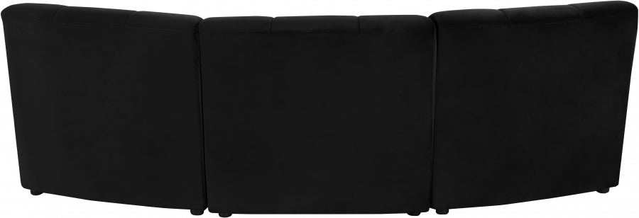 Limitless Black Modular Velvet Sofa from Meridian - Luna Furniture