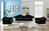 Lips Black Velvet Loveseat from Meridian - Luna Furniture