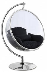 Luna Black Acrylic Swing Bubble Accent Chair from Meridian - Luna Furniture