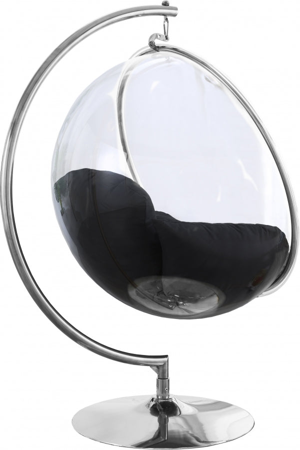 Luna Black Acrylic Swing Bubble Accent Chair from Meridian - Luna Furniture