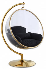 Luna Black Acrylic Swing Bubble Accent Chair from Meridian - Luna Furniture