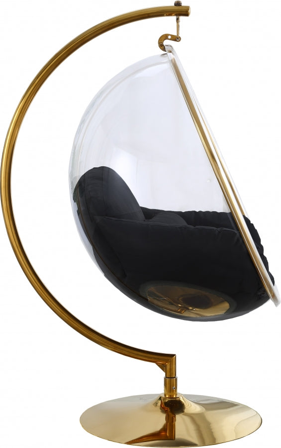 Luna Black Acrylic Swing Bubble Accent Chair from Meridian - Luna Furniture