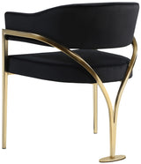 Madelyn Black Velvet Dining Chair, Set of 2 from Meridian - Luna Furniture