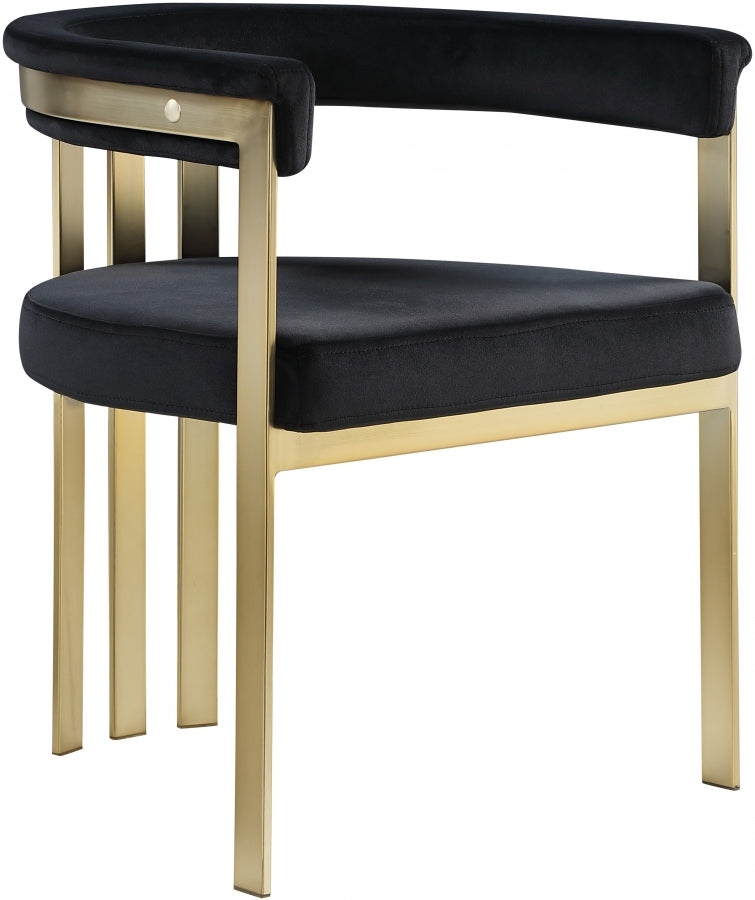 Marcello Black Dining Chair, Set of 2 from Meridian - Luna Furniture