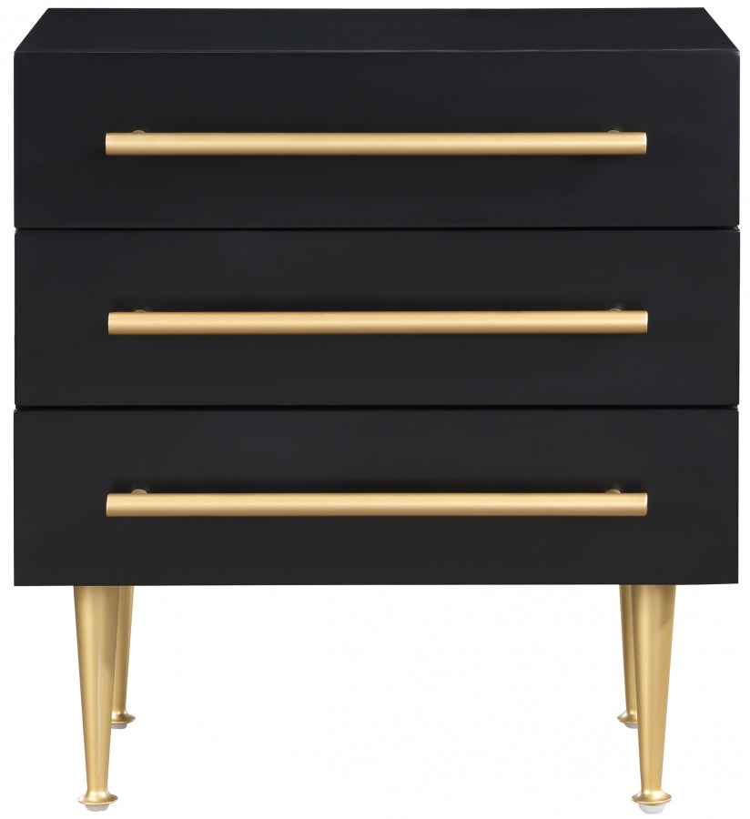 Marisol Black Marisol Nightstand from Meridian - Luna Furniture