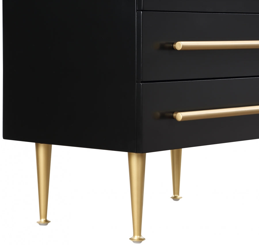 Marisol Black Marisol Nightstand from Meridian - Luna Furniture