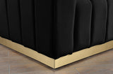 Marlon Black Velvet Chair from Meridian - Luna Furniture